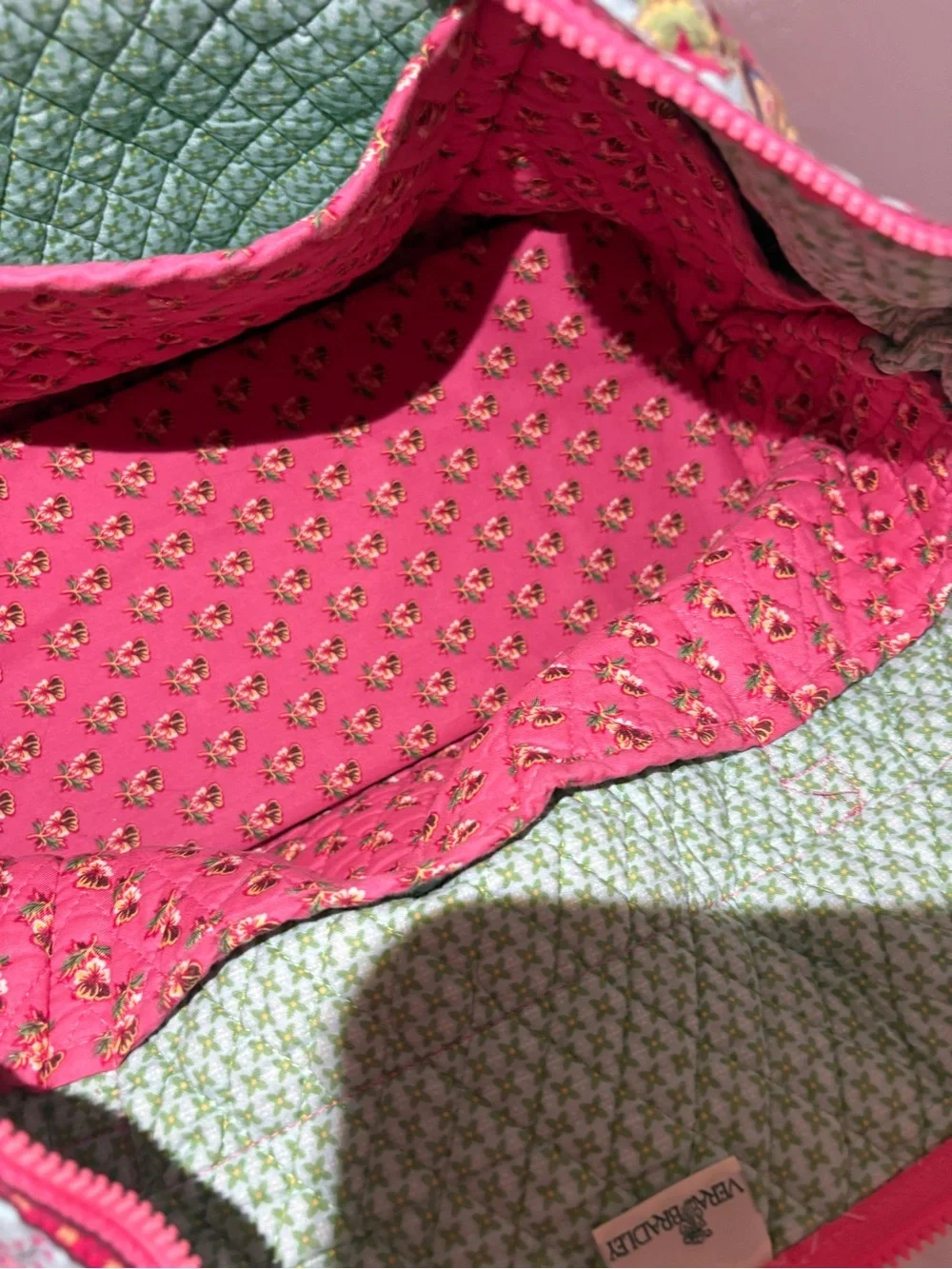 Vera Bradley Paddy tote in Pink Pansey - Picture 6 of 7